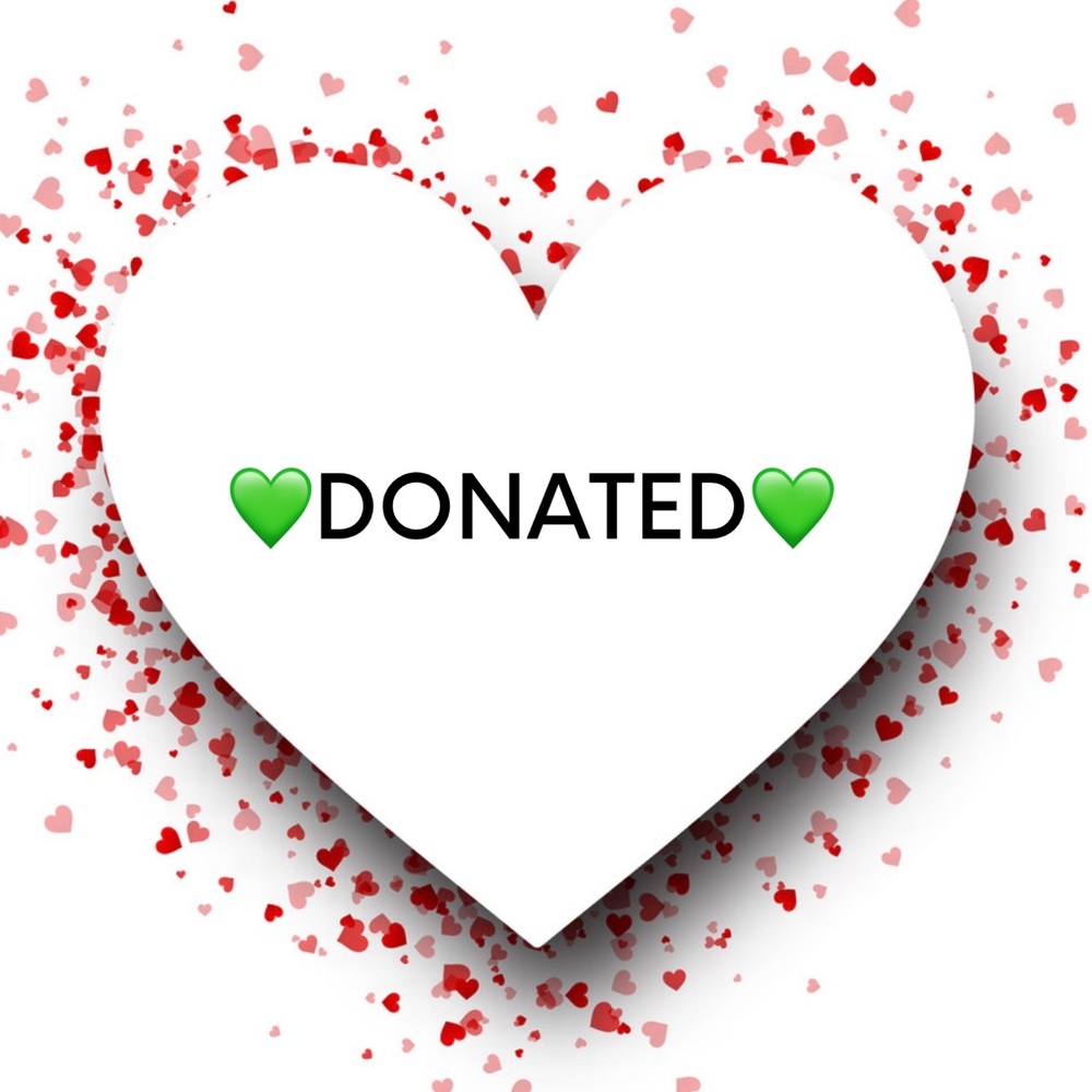 The following items have been donated 💚